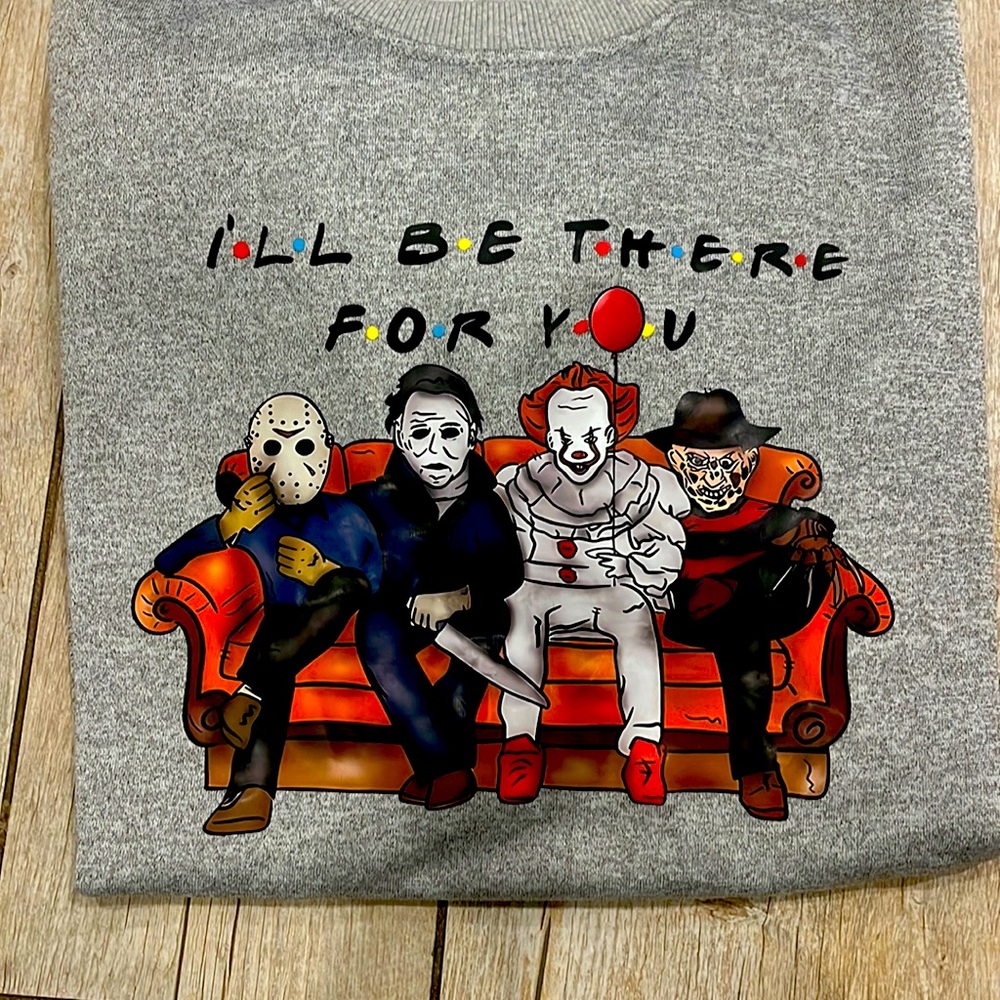 Friends “I’ll be there for you” Halloween with Jason, Mike, Penny N Fred shirt